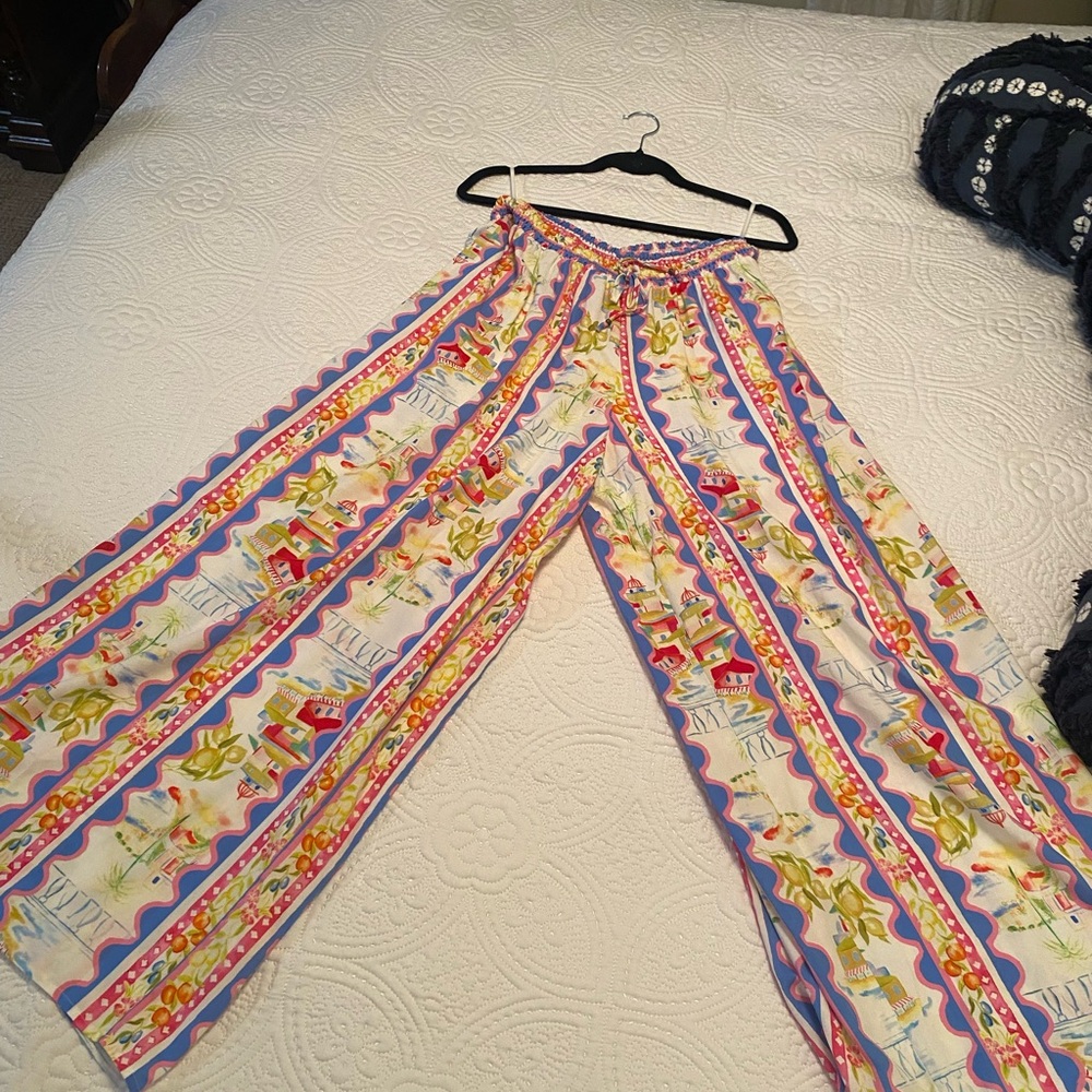 Vibrant Multicolor Wide Leg Women's Pants